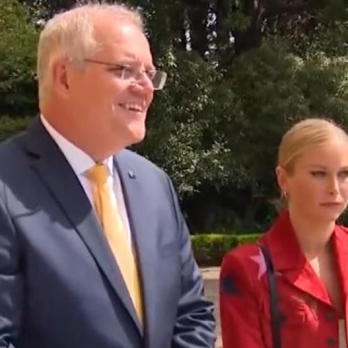 Grace Tame’s awkward meeting with Morrison