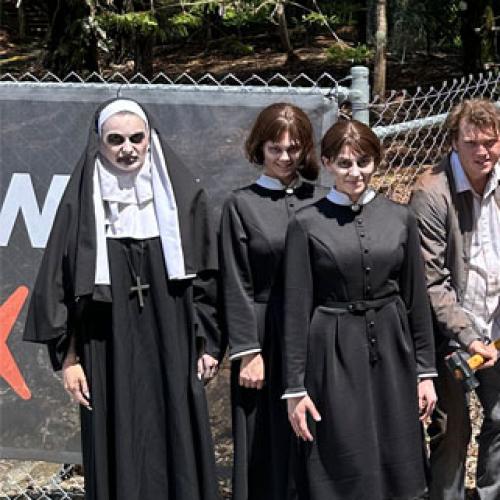 WATCH: Galey, Emily Jade & Christo got a sneak peek of Movie World Fright Nights