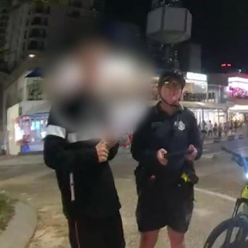 WATCH: 13yo busted with knife during Gold Coast wanding blitz