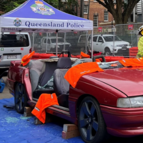 Hoon’s car destroyed on steps of Queensland’s Parliament House