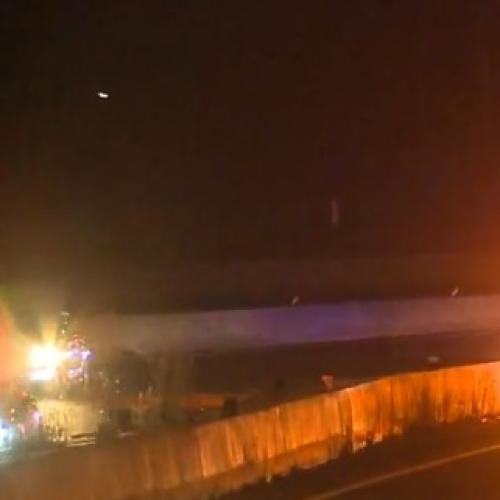 Two dead after Audi rolls, erupts into flames during police pursuit