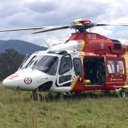 Man airlifted to Gold Coast after becoming trapped in NSW crash