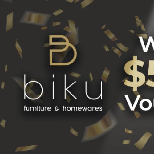 WINNER: $500 Biku Furniture & Homewares Voucher