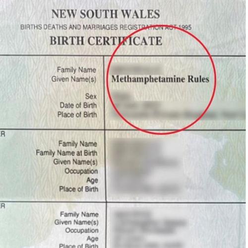 Aussie Journalist Names Baby ‘Methamphetamine Rules’
