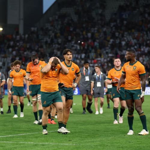 Wallabies fall to Fiji in World Cup horror show
