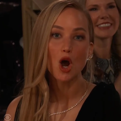 You Need To See What Jennifer Lawrence Was Mouthing To The Camera At The Golden Globes
