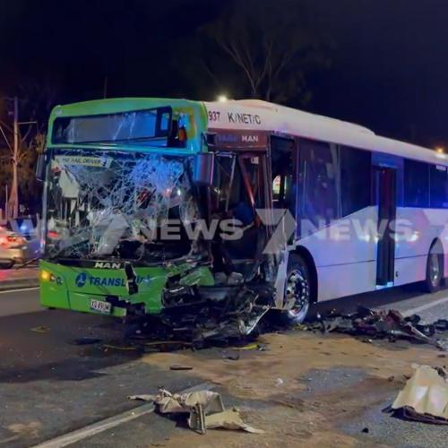 "Chaotic scene" Eight injured after Jeep collides head-on with bus in horror crash