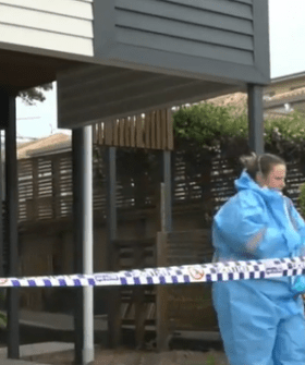 Crime scene after woman's body found in Kingscliff home