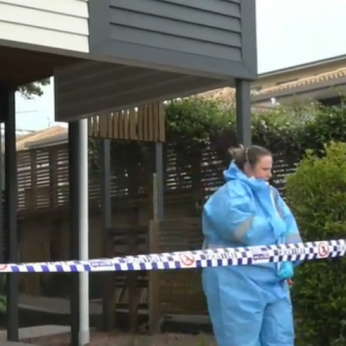 Crime scene after woman’s body found in Kingscliff home