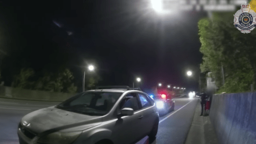 Alleged veggie thief busted after car goes up in flames on Gold Coast