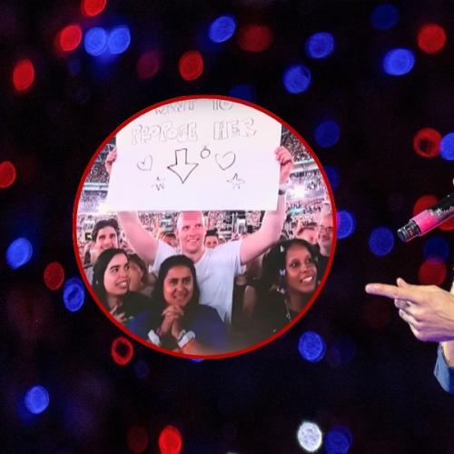 Chris Martin Plays Cupid at Wembley