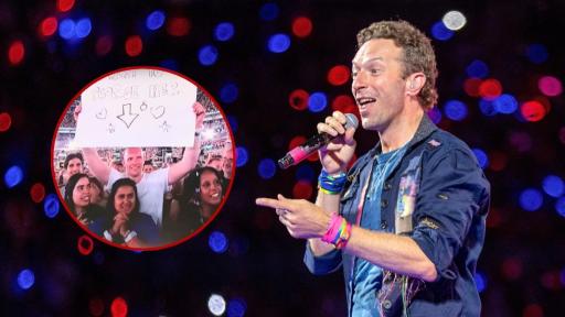 Chris Martin Plays Cupid at Wembley
