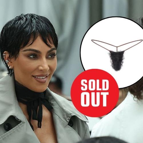 Kim Kardashian Drops Faux Hair Thong and the Internet Collectively Gasped.