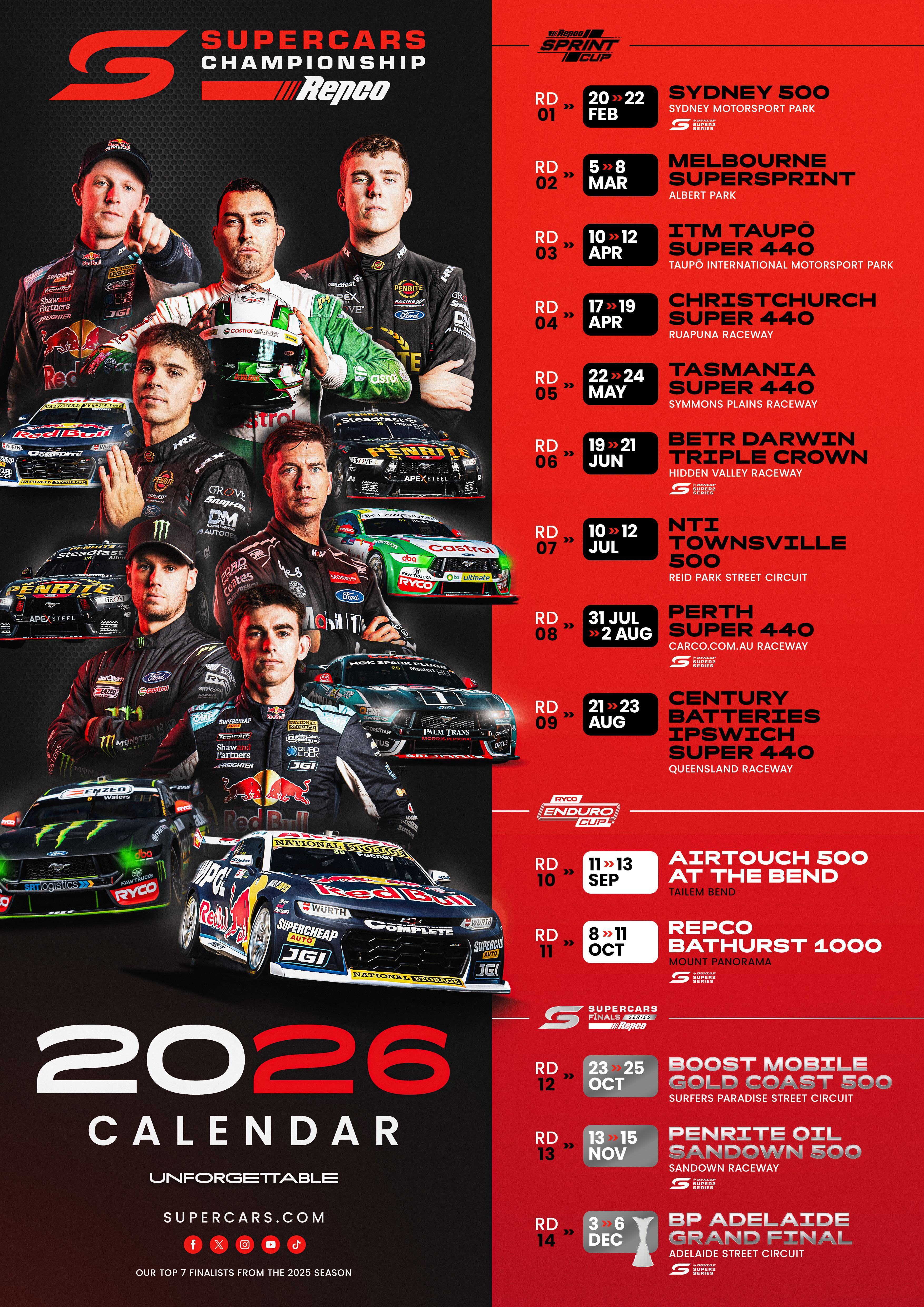 GC500 locked in: Gold Coast to ignite Supercars Finals Series in 2026