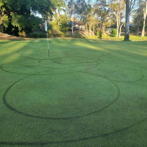 Scooter thugs damage popular Gold Coast golf course
