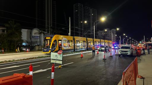 Major milestone as first trams hit the track on Light Rail Stage 3