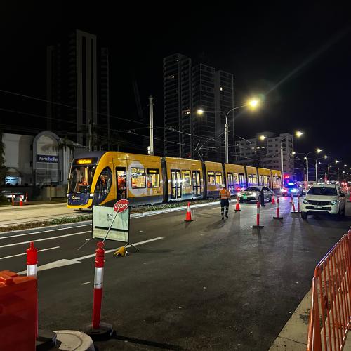 Major milestone as first trams hit the track on Light Rail Stage 3