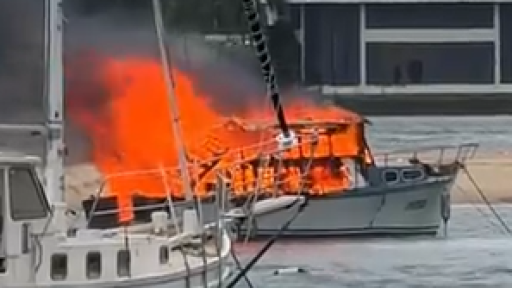 Man charged with arson after allegedly torching Gold Coast boat