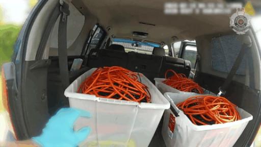 Man charged after Gold Coast raid uncovers 160kg of stolen copper wiring