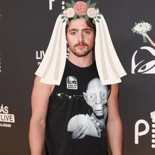 Pop Star Benson Boone Commits to the Bit in Viral Wedding Dress Prank