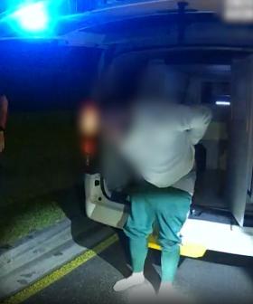 WATCH: Man runs from police while allegedly hiding drugs in pants on Gold Coast