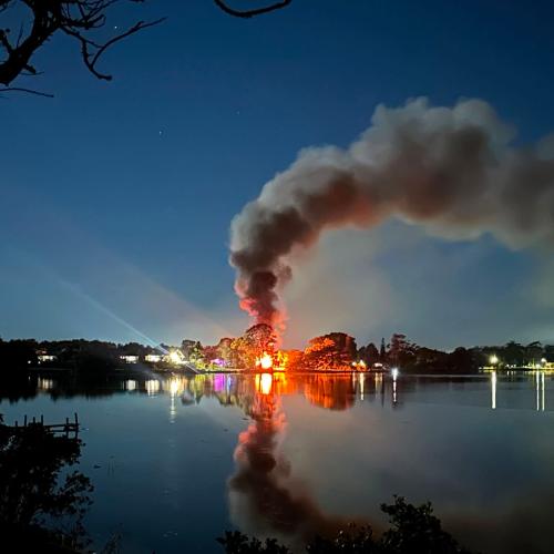 Ferocious fire rips through Tweed holiday park