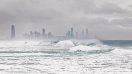 Whale watching boat damaged by wild Gold Coast surf