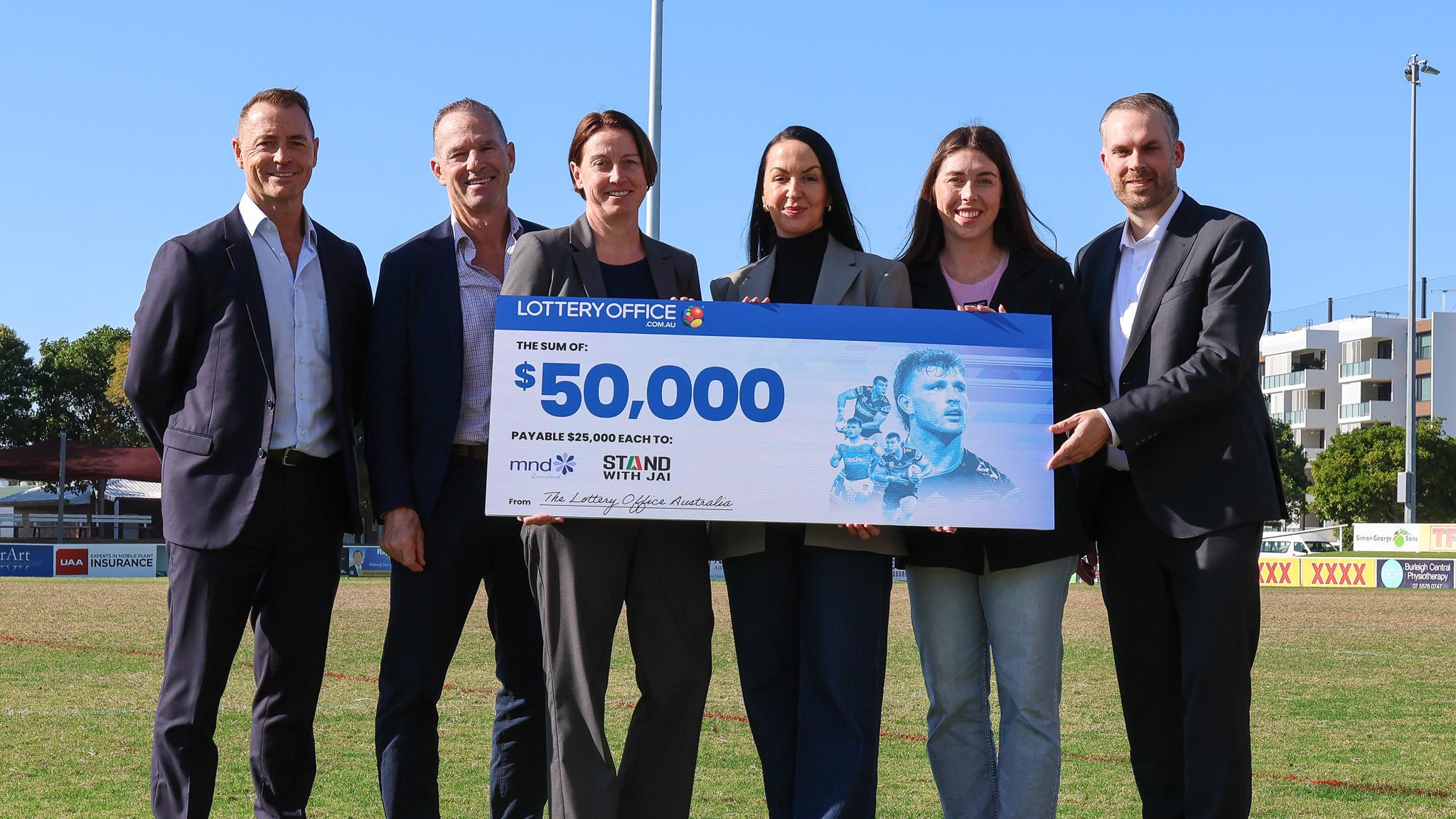 The Lottery Office drop huge donation for Titans' Jai Arrow round