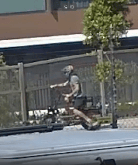 WATCH: Police hunt e-motorbike rider accused of injuring elderly man